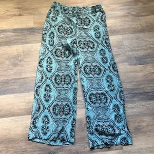 H&M pants straight tribal blue black